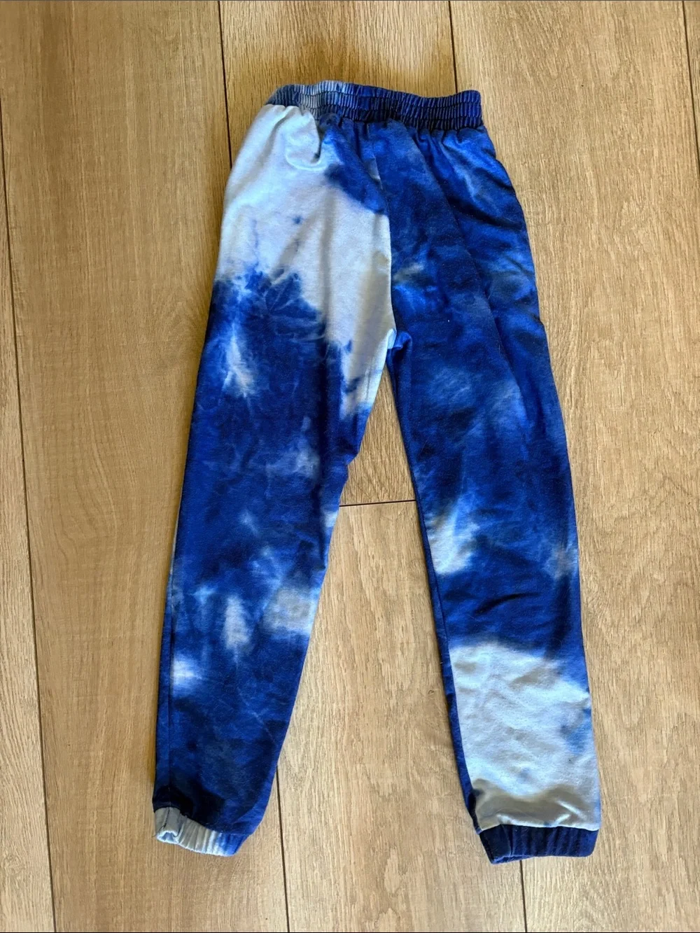 Kids Blue Tie-Dye Hooded Pajama Set